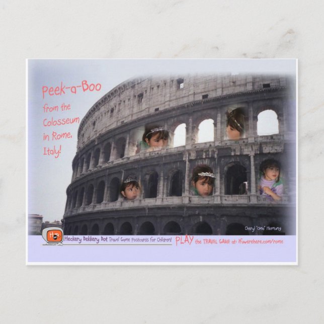 Rom ~ Grab dein Tiara! Lass uns ins Kolossem gehen Postkarte (Vorderseite)
