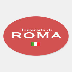 Rom-Hochschuleuropäeraufkleber Ovaler Aufkleber