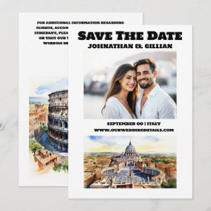 Rom Hochzeitswasserattraktionen Foto Save The Date