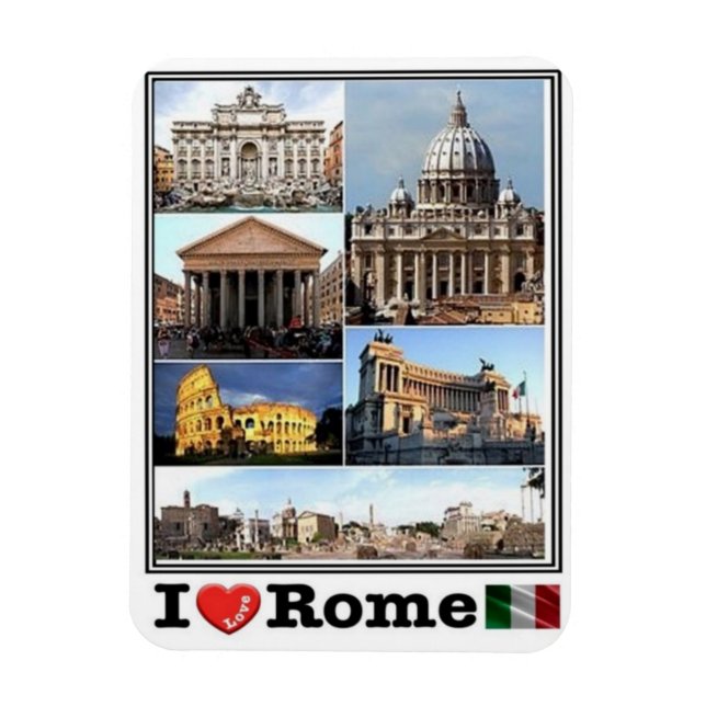 ROM I Liebe - Latium - Italien - Kühlschrank Magnet (Vertikal)