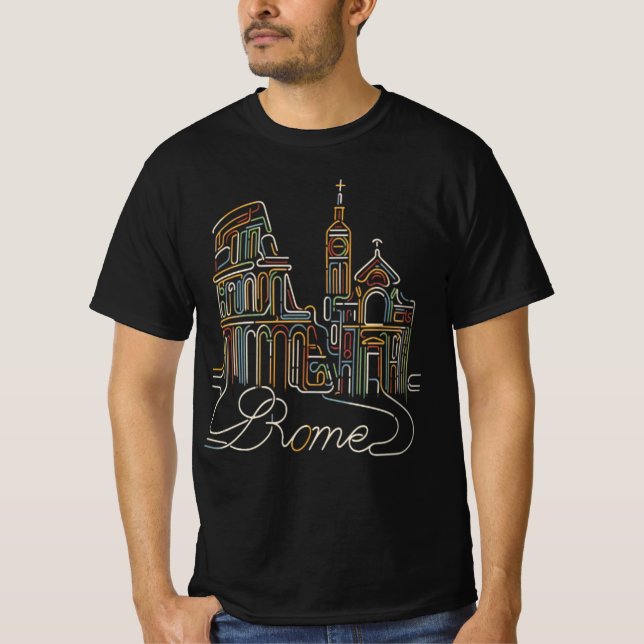 Rom in Neon T-Shirt (Vorderseite)