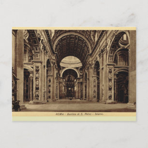 Rom, Innenansicht der Basilika St. Paul Postkarte
