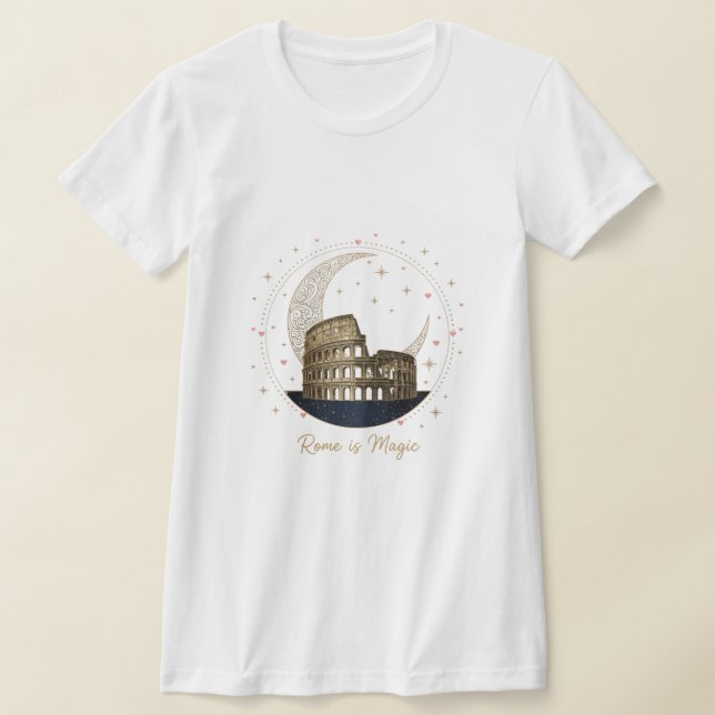 Rom ist Magisches T-Shirt - Elegantes Kolosseum (Ablage )