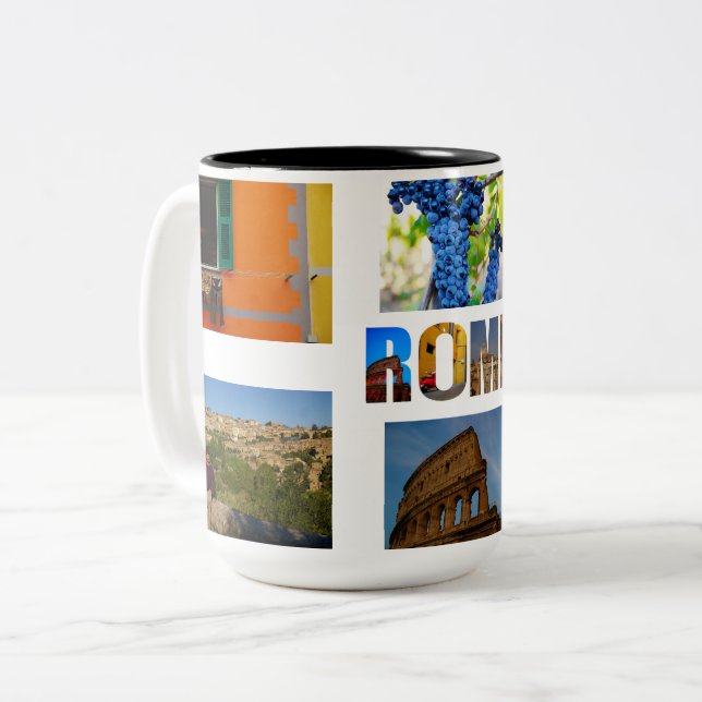 Rom Italien 6 Foto Ferienkollektion Zweifarbige Tasse (Vorderseite Links)