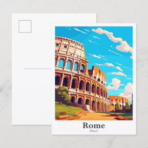 Rom Italien Art Vintage Reise Postkarte