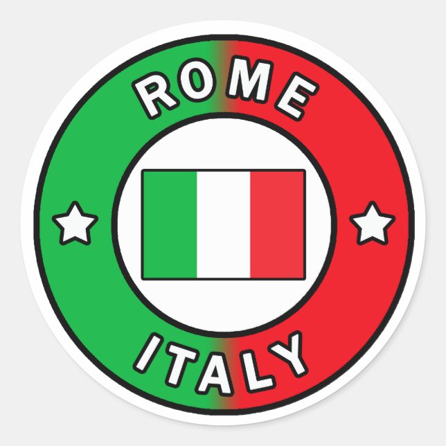 Rom-Italien-Aufkleber Runder Aufkleber (Vorderseite)