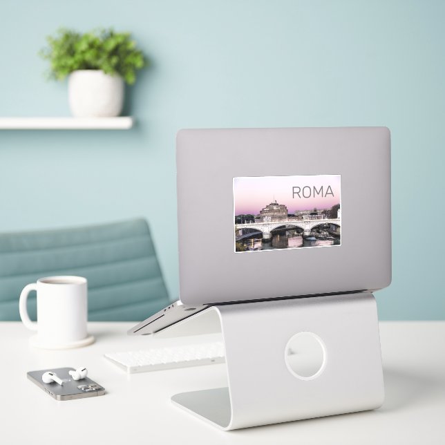 Rom Italien Castel Sant'Angelo Bridge Aufkleber (Laptop auf Schreibtisch)