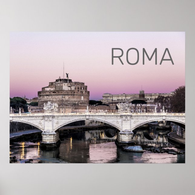 Rom Italien Castel Sant'Angelo Bridge Poster (Vorne)