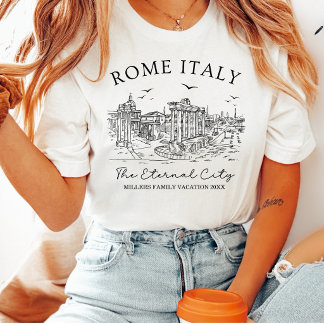 Rom Italien Die Ewige Stadt Benutzerdefinierte Fam T-Shirt