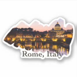 Rom, Italien: Die romantische Stadt in der Nacht Aufkleber