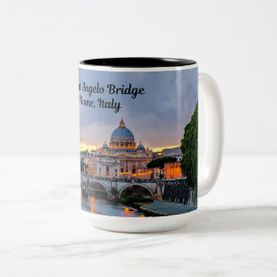 Rom, Italien - Engelsbrücke, Zweifarbige Tasse