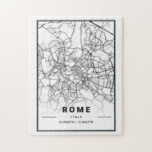 Rom Italien - Europa Stadtplan Minimalistische Kun