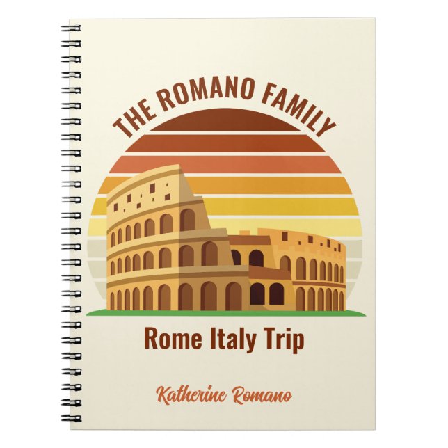 Rom Italien Familienreise Kolosseum Sunset Custom Notizblock (Vorderseite)
