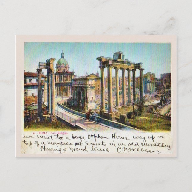 Rom, Italien Foro Romano 1901 Postkarte (Vorderseite)