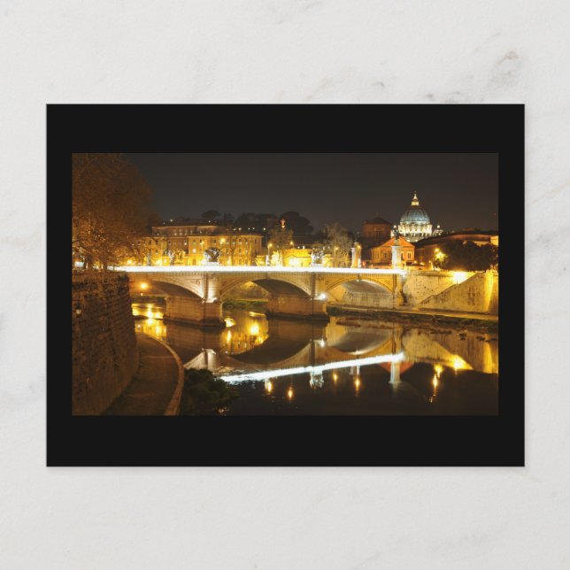 Rom, Italien in der Nacht Postkarte (Vorderseite)