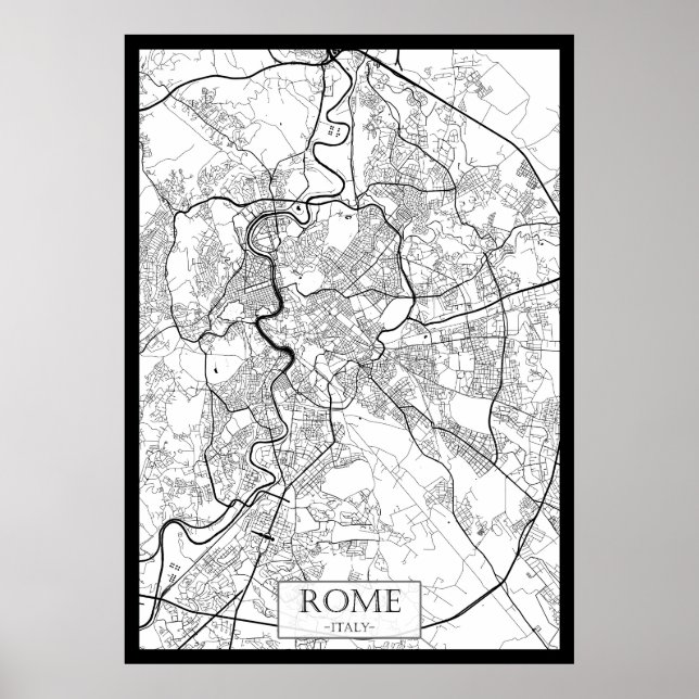 Rom Italien Karte Poster (Vorne)