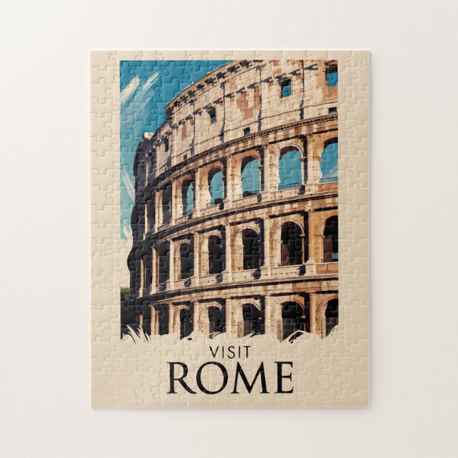 Rom Italien Kolloseum Illustration Reisen Kunst (Vertikal)