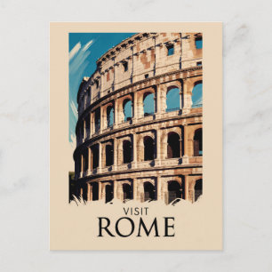 Rom Italien Kolloseum Illustration Reisen Kunst Postkarte