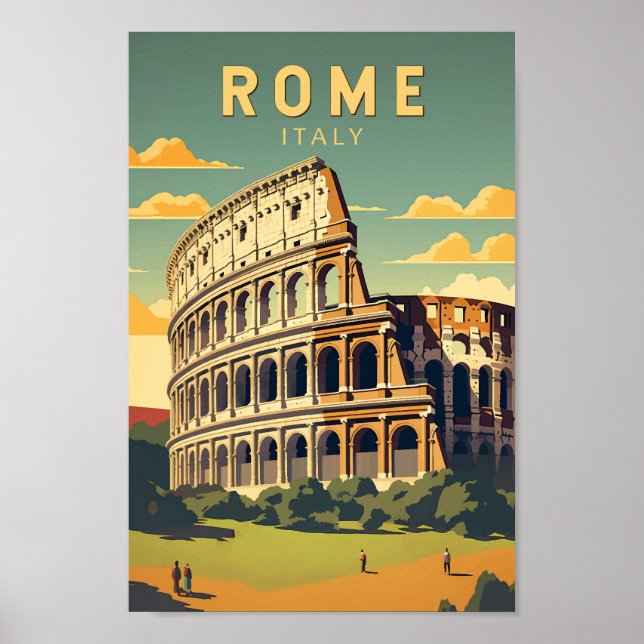 Rom Italien Kolloseum Vintage Poster (Vorne)