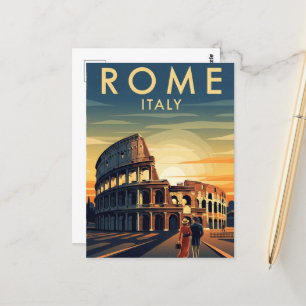 Rom Italien Kolloseum Vintage Postkarte