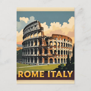 Rom Italien Kolloseum Vintage Postkarte