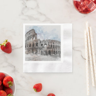 Rom Italien Kolloseum Vintage Serviette