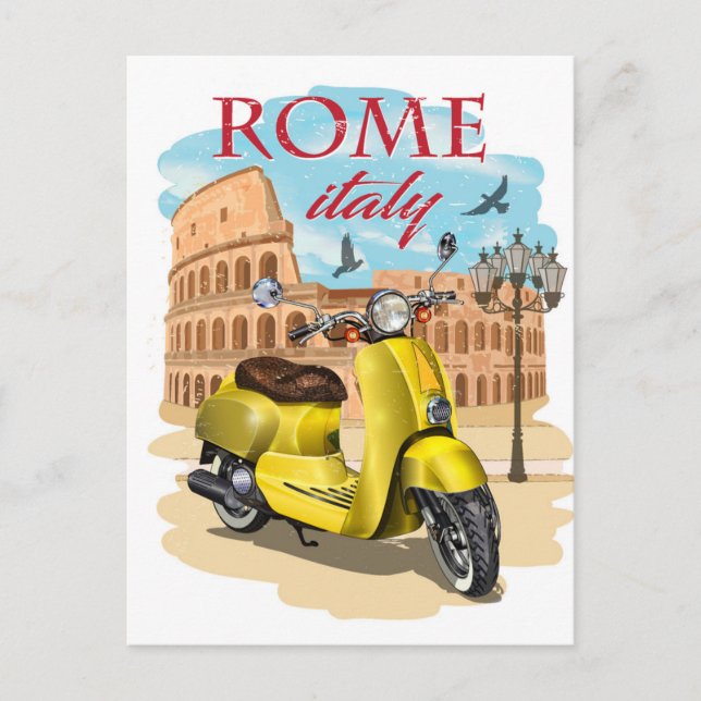 Rom Italien Kolloseum Vintage Stadt Postkarte (Vorderseite)