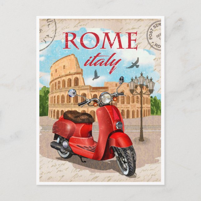 Rom Italien Kolloseum Vintage Stadt Postkarte (Vorderseite)