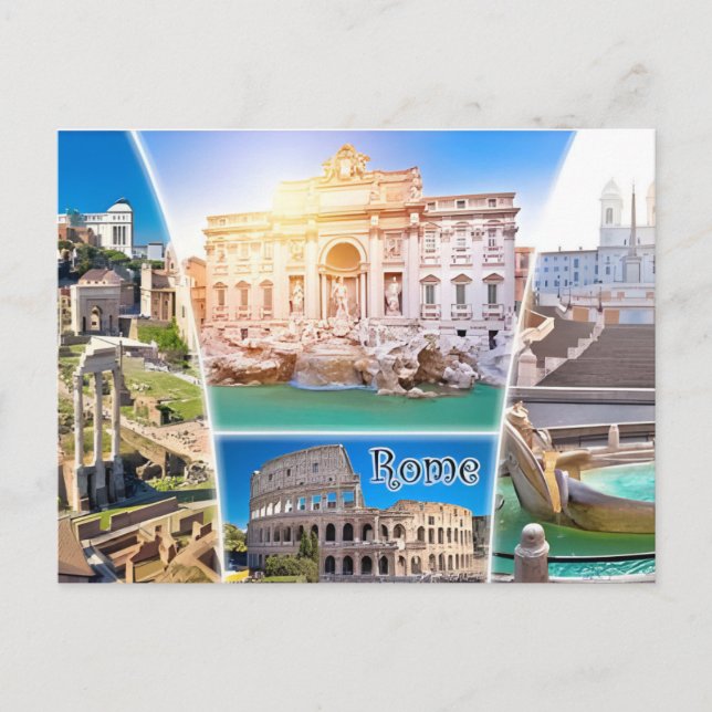 Rom Italien Kolloseum Vintage Stadt Postkarte (Vorderseite)