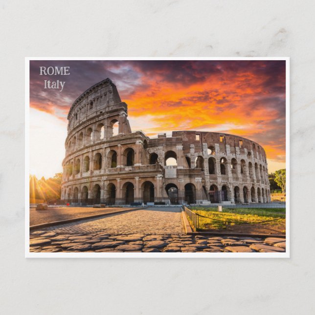 Rom Italien Kolloseum Vintage Stadt Postkarte (Vorderseite)
