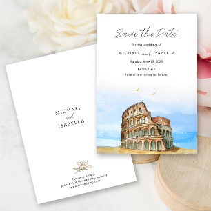 Rom Italien Kolosseum Destination Hochzeit Save The Date