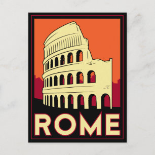 Rom Italien Kolosseum Europa Vintage Retro Reise Postkarte