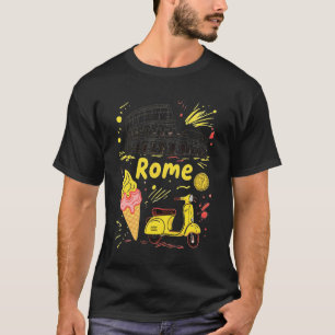 Rom Italien Kolosseum Gelato Roller Kinder T-Shirt