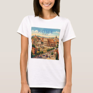 Rom Italien Kolosseum Reise Kunst Vintage T-Shirt