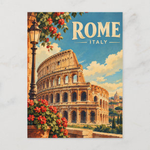 Rom Italien Kolosseum Reise Souvenir Retro Italien Postkarte