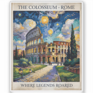Rom Italien Kolosseum Reise Van Gogh Sternennacht Aufkleber