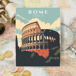 Rom Italien Kolosseum Retro Italienische Architekt Postkarte