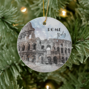 Rom Italien Kolosseum Vintage Keramik Ornament
