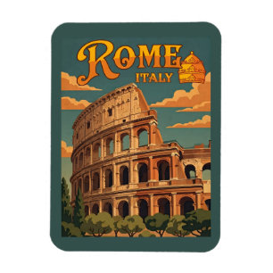 Rom Italien Kolosseum Vintage Reise Magnet