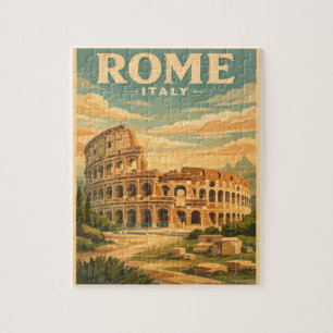 Rom Italien Kolosseum Vintage Reise Postkarte