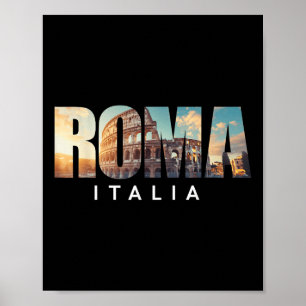 Rom Italien Kolosseum Wahrzeichen Roma Poster