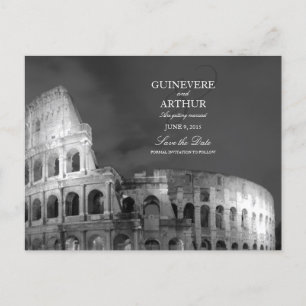 Rom Italien Kolosseum Wedding Save the Date Ankündigungspostkarte