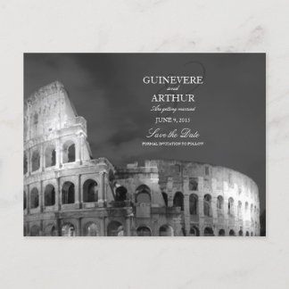 Rom Italien Kolosseum Wedding Save the Date Ankündigungspostkarte