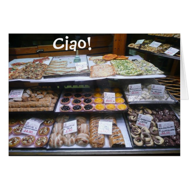 Rom Italien Konditorei Noten, Ciao! (Leer) (Vorderseite (Horizontal))