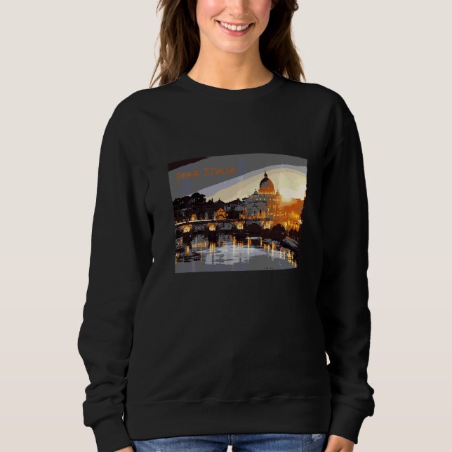 Rom Italien Landschaft Skyline Sweatshirt (Vorderseite)
