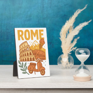 Rom Italien Minimalist Handgezeichneter Kolosseum Fotoplatte