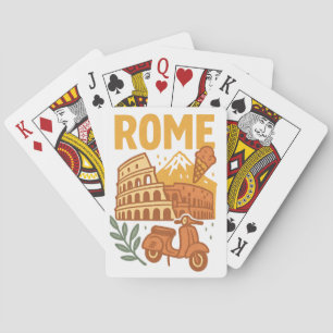 Rom Italien Minimalist Handgezeichneter Kolosseum Spielkarten