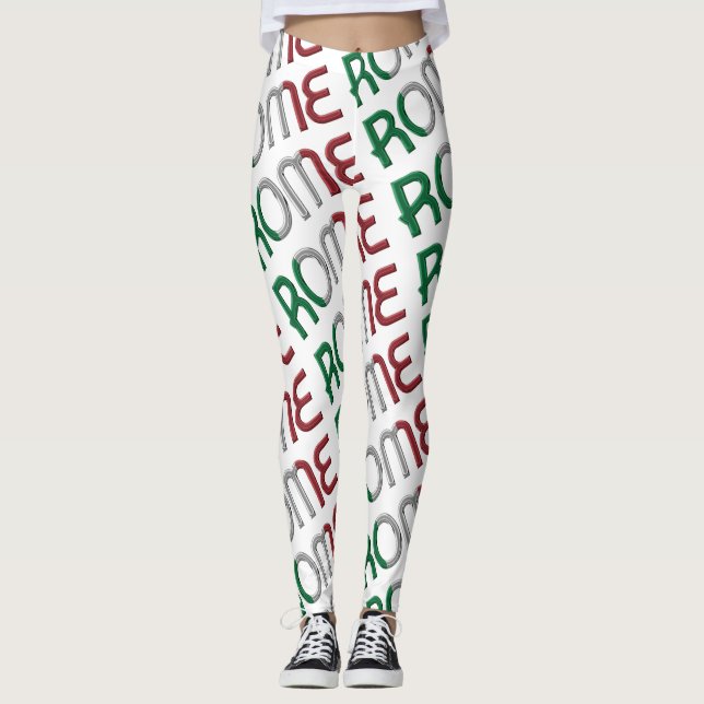 Rom - Italien - Muster für italienische Flaggenfar Leggings (Vorderseite)