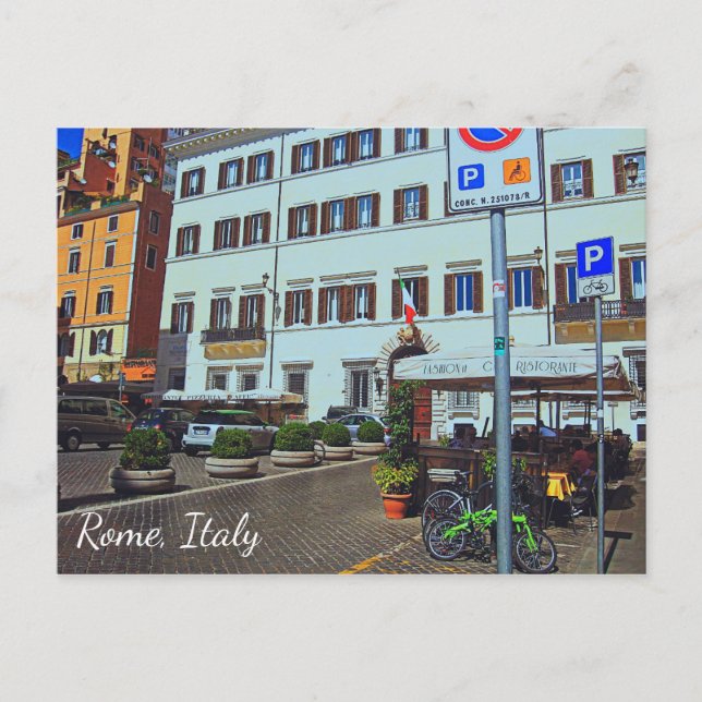 Rom - Italien Piazza Postcard Postkarte (Vorderseite)