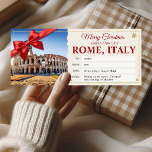 Rom Italien Reise Weihnachtsgeschenk Ticket Karte
